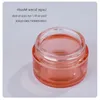 Rosa Glas-Gesichtscremedose, leere dicke Glasflasche, kosmetische Cremedose, Behälter mit roségoldenem Deckel und Inneneinlagen, 5 g, 10 g, 15 g, 20 g, Pntr