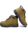 Botas quentes anti-smash segurança sapatos de trabalho homens aço toe inverno masculino couro genuíno homem indestrutível