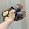 New Luxuries Designer Women Slippers Famous Brand Classic Double Letter Printing Metal Ball Sandals Anti Slides Durable Large Sole Slingback Ladies House Slipper