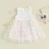 Girl Dresses Listenwind 6M-5Y Casual Dress Toddler Butterfly Decor Sleeveless Round Neck Mini Little Party