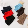 Children's Mittens 6Pair Winter Warm Boys Girl's Students Gloves Fashion Knitted Solid Color Half Finger Children 231013