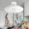 Lampe portative avec ventilateur de plafond, luminaire décoratif d'intérieur, idéal pour un salon, une chambre à coucher ou une chambre à coucher