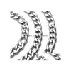 Armband halsband Nytt 22 8 5 316L rostfritt stål juvelery set 7mm bred figaro nk kedja länk halsbandsarmband för mode 304v juvel dhckl
