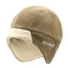 Män bombplan hatt pilot trupper mössa faux kashmir hatt ryska ushanka vinter öronflap fleece trapper snö skid cap t200104201l