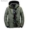 Męskie Parkas UeTeey Winter Cotute Białe kaczki Kurtki dla mężczyzn Windbreaker Camping Turing Outdoor Grube Puffer WindProof Coatsl231014