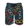 Herrshorts färgglada glasögon tryckt brädet smarta glasögon retro strandmönster sport surf snabb torkning simning stammar gåva