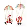 Christmas Decorations Creative Ceiling Hanging Electric Music Parachute Santa Claus Tumbling Dance Decoration Gift 231013