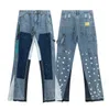 Nuovi jeans da uomo con lavaggio impiombato vintage e pantaloni maculati da donna High Street Pantaloni svasati casual micro sfilacciati