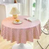 Table Cloth Retro Tablecloth Waterproof And Oil-proof Disposable Round Small Net Red Mat