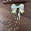 Children's Bow Hair Clip Women's Korean Edition Hair Accessories Headgear Accessories Ribbon Versatile Cute Horsetail Duck Mouth Clip Hair Card