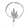 Acessórios de cabelo Gatsby Headband Chapéu 1920S Cabelo Cap Sier Marfim Margarida Vintage Flapper Grande Traje Vestido Acessórios Produtos de Cabelo Hai Dhhc1