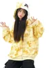 Heren Hoodies Sweatshirts Japanse Y2k Kleding Veelzijdige Patchwork Hoodie Volledige Zip Kawaii Kleding Paar Harajuku Kat Oren Decoratie Camouflage 231013