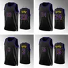 Jersey de basquete 23 James 3 Davis Austin Reaves 1 Russell 2023-24 preto amarelo branco roxo cidade jerseys homens juventude S-XL