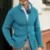 Men's Sweaters Autumn Winter Sweater Mens Knitted Suit Business Casual Warm Long Sleeve Cardigan Coats Male Fashion Button Navy Blue Sweaters J231026