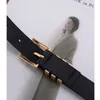 Bälten Fashion Gold Siler Square Pin Buckle Belt för kvinnor svartbrun kvinnlig midjeband damklänning Jeans Justerbar Belst 231013