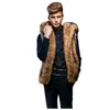 Chamsgend 2019 Winter Faux Fur Vest Men Hooded Fate Fur Warm Jacket Sreeveless Outerwear Waistcoat Vest Chaleco Hombre225y