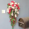 Flores decorativas 60cm natal de cabeça para baixo pendurado árvore casa doer decoração festa de casamento guirlanda natal janelas ornamentos grinalda navidad