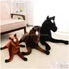 Poupées en peluche 70x40cm nt farcies simulation cheval animal en peluche poupée sujette enfants enfants anniversaire cadeau de Noël décoration de la maison 210825 jouets Dhguo