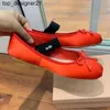 23ss nuove scarpe eleganti Bowtie Mocassini da donna in raso Parigi Vintage Stilista Classico tacco piatto comodo Scarpa da ballo Ballerine scarpe di calzature di fabbrica