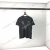 21ss men printed t shirts polos designer Basketball letter print paris clothes mens shirt tag Loose style black white gray 08277m