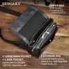 Evening Bags Vintage Genuine Leather Men's Chest Bag Handmade Crossbody Shoulder Sport Organizer Messenger For Men Travel 231013