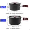 Acampamento Cozinha Acampamento Cozinha Widesea Cam Cookware Set Outdoor Pot Talheres Kit Cozinhar Chaleira Pan Viagem Talheres Utensílios Caminhadas P Dhc8W