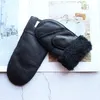 Children's Mittens Sheepskin Fur Colored Leather Gloves Thick Boys and Girls' Outdoor Wind Cold Waterproof Winter Warmth 231013