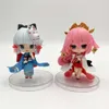 Vinger Speelgoed 6 stks/set Genshin Impact Anime Figuur Yae Miko/hu Tao/klee/wanderer/raiden Shogun Action Figure Volwassen Collectible Model Pop Speelgoed