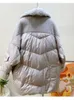 Parkas pour femmes 2023 Mode Automne Hiver Réel Vison Manteau De Fourrure Femmes Naturel Blanc Plume D'oie Veste De Luxe Vêtements D'extérieur Lâche Streetwear 231013