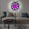 1pc Spider Web Neon Sign 12.99*12.99inch Glow Wall Art Decor Halloween Led Sign Neon Lamp, USB Powered For Halloween Wedding Birthday Ceremony Party Decoration