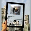 Luz nocturna de álbum de música acrílica personalizada con placa de artista con código de escaneo de Spotify