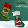 Grinchs Christmas Stockings Christmas Grinchs Stocks doux décorations de Noël tassé