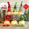 Décorations de Noël Nouveau 6 styles lumineux Gnome Noël poupée sans visage Joyeux Noël Décoration de la maison Navidad Natal Cadeau Nouvel An Cadeaux de Noël L23/10/14