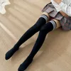 Sexy Socks Sexy Black White Striped Long Socks Women Thigh High Socks Over The Knee Stockings Japanese Lolita Ladies Girls Knee High SocksL2310/9