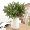 Decorative Flowers Plastic Artificial Fern Leaf Plant Floral Simulation Green Plants Red Small Kidney Branch Home Balcony Decoration