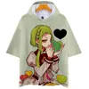 T-shirts pour hommes Sweat à capuche Anime Jibaku Shounen Hanako-kun T-shirt Toilette Bound Hanako Kun Dessin animé à capuche 3D Imprimer Summer Loose To283h