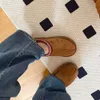 Тасман тапочки для каштанового меха скольжения овчарки Shearling Tazz New Mules Женщины мужчины Ultra Mini Platform Slip-On Sleas