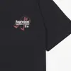 メンズTシャツデザインチームモノグラムNレトロハイストリートヒップホップブランドラウンドネックルーズコットンブラックショートスリーブTシャツ