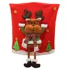 Stuhlhussen C90D Festliche Weihnachtsrückseite Entzückende Cartoon-Santa-Dekor für Weihnachten Küche Esszimmer Schonbezüge