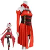 cosplay anime takt op destiny unmei cosplay costume wig sexy woman red dress props alloween stage perform