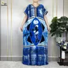 Ethnic Clothing Muslim Fashion Summer Loose Short Sleeve Dresses Pattern Printing Boubou Maxi Islam Women Elegant Dress African Abaya