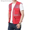 Gilets pour hommes été mince maille gilet Sports de plein air pour vestes Bigsize Bomber sans manches gilet décontracté tactique vêtements de travail Camping pêche VestsL231014