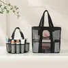 Storage Bags Hollow Out Mesh Cosmetics Bag Travel Beach Sack Nylon Simple Bathroom Toiletry Personal Belongings Organize Pouch Items