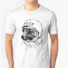 ロシアスペーストラベルメンズTシャツcccpロシアソビエト連邦ソ連時代スペースインターコスモスボクトックロケットブランスペースシャトルティー263h