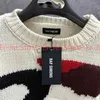 Męskie swetry 2023ss luźne okrągły szyję pullover jesień/zima długie rękawie Sweter Raf Simons RS SWEAT J231014