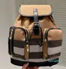 Mochila con cordón para mujer, bolso de hombro para hombre, bolso de tartán, tela de retales de lona, dos bolsillos delanteros, correa de hombro ajustable, bolsos para mujer