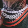 Halskette Horizon Iced Out Pass Diamond Tester Vvs Moissanit Schmuck Halskette Armband Damen 15mm Sier Miami Cuban Chain Herren Hip
