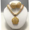 Set di gioielli da sposa di lusso Dubai Arabo Africa Set di gioielli con fiori Collana con ciondolo Orecchini Set Donna Ragazza Gioielli Papua Guinea Perline Gioielli 231013