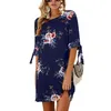 Femmes robe d'été Boho Style imprimé fleuri en mousseline de soie robe de plage tunique robe d'été en vrac Mini robe de soirée robes grande taille 5XL 210417323n