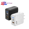 GAN 65W mobiltelefonladdare 20W Snabbväggladdadapter USB C PD 33W 12W USB-C-laddare USB-A Fast Charging för iPhone 15 14 13 Samsung S23 Xiaomi Telefon OEM